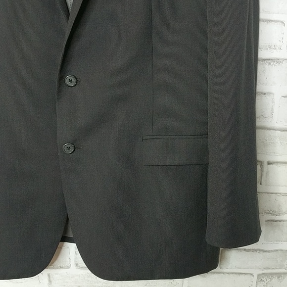 Egara Slim Fit Suit Jacket Dark Grey 46 Long - Picture 2 of 8